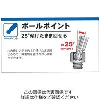 エスコ 5.0x160mm [Ball Hex]キーレンチ(ショートヘッド/ホールド EA573AM-5 1セット(10本)（直送品）