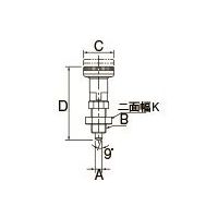 エスコ M10x17mm[ダブルナット]インデックスプランジャー/樹脂製 EA948DD-111 1セット(4個)（直送品）