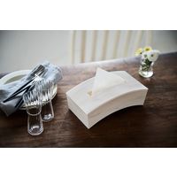伊勢藤 ティッシュケース Bow ウッディホワイト I-592 1セット(4個)（直送品）