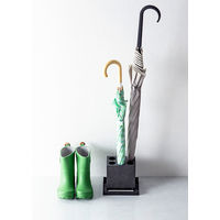 karari（カラリ） 珪藻土 アンブレラスタンド 6本用ストレート ブラック 傘立て 1個 アネスティカンパニー