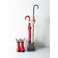 karari（カラリ） 珪藻土 アンブレラスタンド 4本用ストレート ブラック 傘立て 1個 アネスティカンパニー