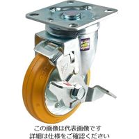 エスコ 50mm キャスター(自在金具・ブレーキ付・静電防止) EA986PT-621 1セット(10個)（直送品）