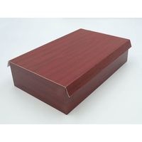 パックスタイル 朱漆 貼箱1.5合 80セット(10×8) 654713 1ケース(80枚入(10枚×8袋))（直送品）