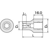 エスコ 1/2”DR/E18 [Torx] ソケット EA618KX-18 1セット(10個)（直送品）