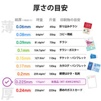 エレコム 名刺/クリアカット/光沢紙/厚口/100枚/白 MT-KMK2WNZ 1袋(100枚入)