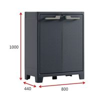 アズワン 屋外用プラスチックキャビネット Moby ロータイプ 組立済 9762100 1個 4-2263-11（直送品）