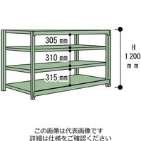 山金工業 ボルトレス中量ラック300kg/段 単体 3S4662ー4G 1台(1個)（直送品）
