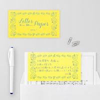 一筆箋 イロガミ 無罫 トリ柄 黄 2柄×25枚入 20557006 1セット（3冊） デザインフィル（直送品）