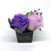 【お祝い・ギフト】Blossom of thoughts  ソープフラワープチ　パープル　1セット（2個入り） ティーサイド（直送品）