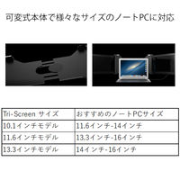 JAPANNEXT 2画面モバイルモニター 11.6インチ USB-C接続  JN-TRI-IPS116FHDR 1台（直送品）