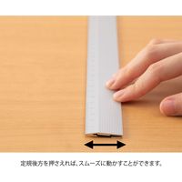 デザインフィル アルミ定規 30cm ノンスリップ シルバー 42278006 1本