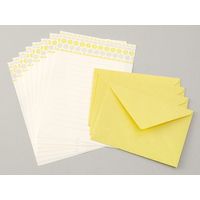 デザインフィル レターセット 活版 花ライン柄 黄 86477006 1セット(3冊)