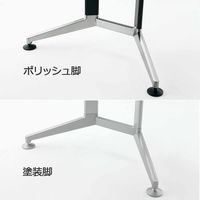 【組立設置込】コクヨ WT-300 ボート形 ポリッシュ脚 配線なし 幅3600×奥行1200×高さ720mm Lナチュラル×ブラック 1台（直送品）