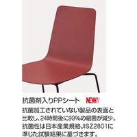 【組立設置込】コクヨ ミケット 会議椅子 塗装脚 キャスター脚 座パッドなし PPシート ブラック×ホワイト 1脚（直送品）