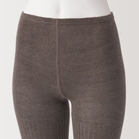 【レディース】無印良品 婦人 足なり直角 かかとに合う リブ編みタイツ 婦人M モカブラウン 良品計画