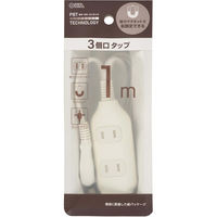 オーム電機 3個口タップ マグネット付き 1m 00-1673 1個（直送品）