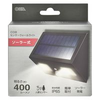 オーム電機 COBセンサーウォールライト ソーラー式 400ルーメン 06-5201 1台