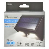 オーム電機 COBセンサーウォールライト ハイブリッド式 400ルーメン 06-5202 1台