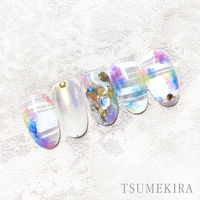 TSUMEKIRA(ツメキラ) ネイルシール インクアート colorful/カラフル NN-INK-004 1セット(3枚)（直送品）