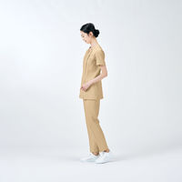 住商モンブラン パンツ レディス 半ゴム サンドベージュ L UM700-5/0 1枚　スクラブ（直送品）