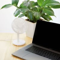 オーム電機 USB卓上ミニファン ホワイト 08-1613 1台（直送品）