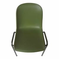 会議用チェアELENA ワントーン オリーブ 1脚 イタリア製 ミーティングチェア 会議椅子 キャスター無し グリーン