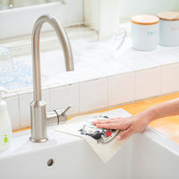 （100%天然素材）スポンジワイプ S 北欧ふきん セルロース 抜群の吸水力 ムーミン パパ読書中 1個 イーオクト