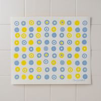 （100%天然素材）クリッパン スポンジワイプセット 水切りマット＆ふきん セルロース 北欧 キャンディ イエロー 1個 イーオクト