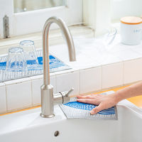 （100%天然素材）スポンジワイプ S 北欧ふきん セルロース 抜群の吸水力 カタカタ くじら 1個 イーオクト