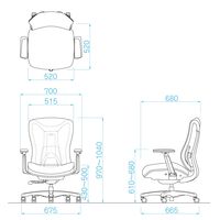 藤沢工業 TOKIO オフィスチェア OCV23HCF 専用 アームレスト OCV23HC-AR 1セット（取寄品）