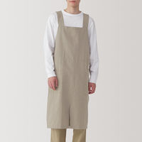 無印良品 綿平織 ワークエプロン 男女兼用L-XL ダークベージュ 良品計画