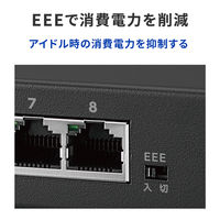 アイ・オー・データ機器 L2スイッチングハブ 8ポート ループ検知・防止機能搭載 ETG-ESH08LM 1個（直送品）