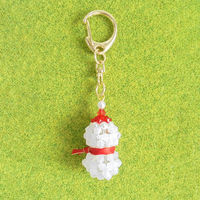 ホビックス HOBBIX ビーズキット コロコロクリスマスキーホルダー 雪だるま BK-138 BK138 1セット(3個)（直送品）