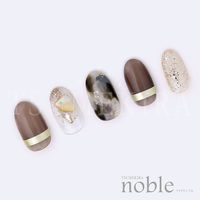 イングカワモト TSUMEKIRA(ツメキラ) ネイルシール noble silk line NO-RIE-101 1セット(3枚)（直送品）