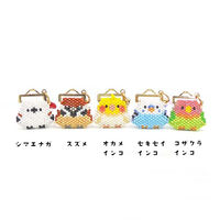 ホビックス HOBBIX ビーズキット 京・小鳥のがまぐち根付け コザクラインコ PB-308 PB308 1セット(3個)（直送品）