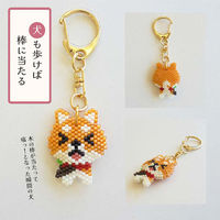 ホビックス HOBBIX ビーズキット 京・動物ことわざキーホルダー 犬も歩けば棒に当たる PB-327 PB327 1セット(3個)（直送品）