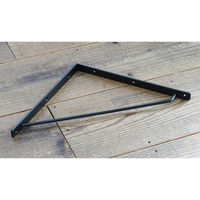 ポッシュリビング ブラケットL ブラック W2×D28×H28cm アイアン 63317 1個（直送品）