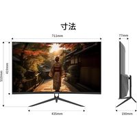 ジャパンネクスト  31.5インチ 曲面 4K液晶ディスプレイ(3840x2160/VA/DPx1/HDMIx2) JN-VC315U（直送品）