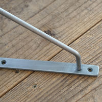 ポッシュリビング ブラケットM シルバー W1.5×D18.5×H18.5cm アイアン 63693 1セット(2個)（直送品）