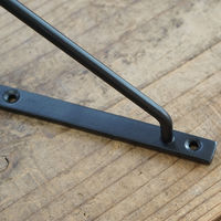 ポッシュリビング ブラケットS ブラック W1×D15×H15cm アイアン 63187 1セット(2個)（直送品）