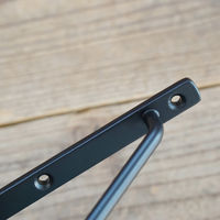 ポッシュリビング ブラケットSS ブラック W1×D10.5×H10.5cm アイアン 63185 1セット(2個)（直送品）