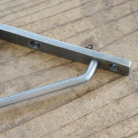 ポッシュリビング ブラケットSS シルバー W1×D10.5×H10.5cm アイアン 63691 1セット(2個)（直送品）