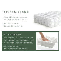 セルタン 組み合わせソファ ブークレ生地 2人掛 幅1040mm グリーン A1058-755GRN 1セット（直送品）