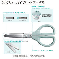 コクヨ はさみ サクサ グルーレス刃 ブラック ハサミ HSM-PA100D 1セット（5本）