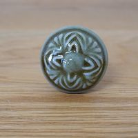 ポッシュリビング セラミックノブ φ4cm×D3.5cm セラミック/アイアン 30691 1セット(2個)（直送品）