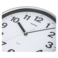 ノア精密 MAG（マグ）掛時計 ブロンシュ シルバー 直径254ｍｍ[アナログ ステップ秒針]W-803 SM-Z 1個