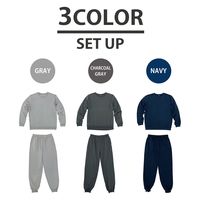 ヤマショウ 裏起毛スウェット セットアップ 上下セット 男女兼用 チャコールグレー M YRW-002CGYM 1袋(上下各1着)（直送品）