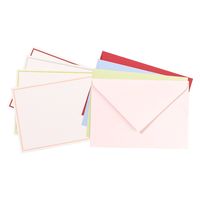 グリーティングカード G・ラロ（G.LALO） 縁取りカードセット （カード1枚　封筒1枚） ピンク 1セット（直送品）