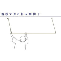 川口技研 ホスクリーンSPU型 軒天用物干 ステンカラー SPU-8518-ST 1セット(3個)（直送品）