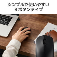ワイヤレスマウス USB-C接続 無線 2.4GHz 3ボタン ブラック M-LE10DRCBK エレコム 1個（直送品）